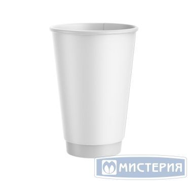 Стакан бумажный 450 мл 2 сл., d90 мм, бел., карт., 17 шт/упак 340 шт/кор РОССИЯ
