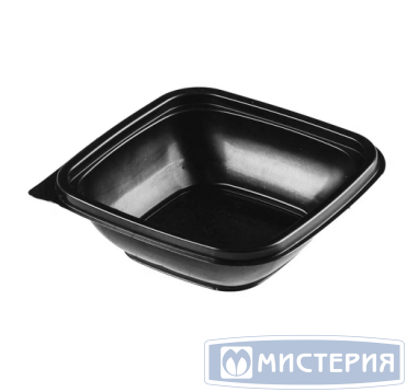 Контейнер 250 мл 1-секц. 126х126х38 мм, без крышки, черн., ПЭТ, 50 шт/упак "ЮПласт" 300 шт/кор РОССИЯ ЮПК-1212-250 черн/ЮУПМ6071