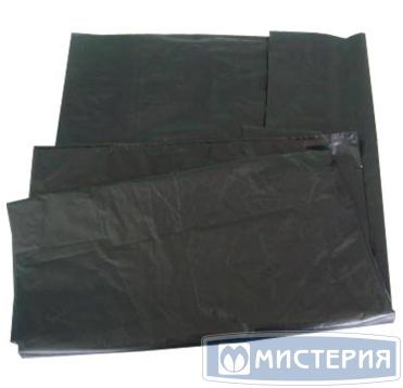 Мешок для мусора 220 л, [70+20]х140 см, 55 мкм, черн., ПВД, 50 шт/упак 4 упак/кор РОССИЯ 460756т