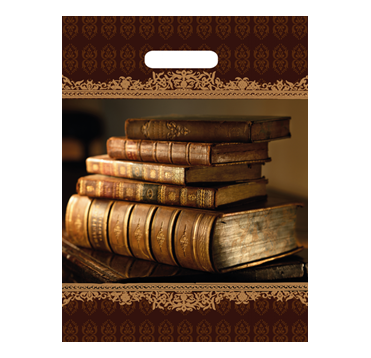 Пакет с прорубной ручкой 40х31см, 60мкм, "Книги NEW"