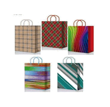 Пакет подарочный [260+140]х330 мм, р-р L с петлев. ручками, диз. в асс., бум. лам., 10 шт/упак 200 шт/кор КИТАЙ ПБР01757