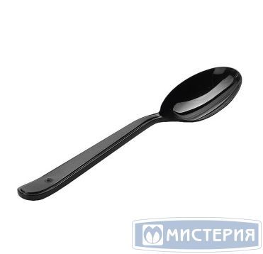 Ложка одноразовая Кристалл 180 мм, черн., ПС, 50 шт/упак 2 500 шт/кор РОССИЯ 4010Ч