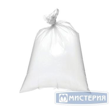 Мешок для мусора 120 л, [50+20]х110 см, 55 мкм, прозр., ПВД, 50 шт/упак 6 упак/кор РОССИЯ 460551