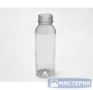 Бутылка ПЭТ 330 мл, прозр., горло d38 мм, крышка в компл., 150 шт/кор 150 шт/упак РОССИЯ 0,33 BRC удлин.