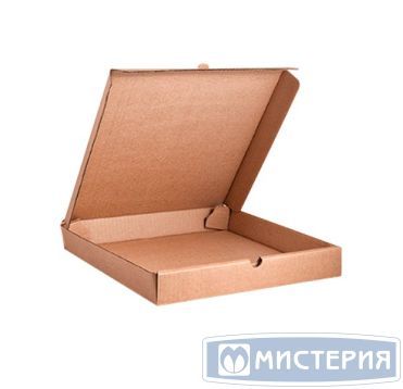 Коробка для пиццы, 320х320х40мм, бурый, микрогофрокартон.E
