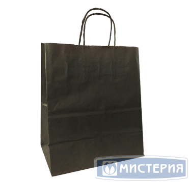 Пакет [260+150]х350 мм с круч. ручками, черн., бум., 250 шт/кор 250 шт/упак РОССИЯ 010-101477-001