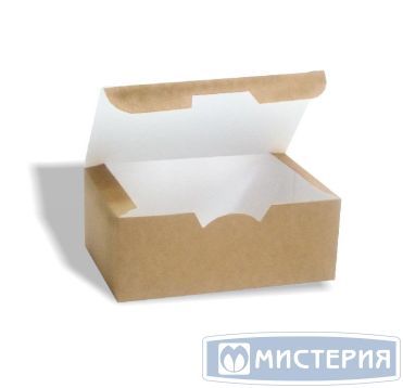 Коробка для наггетсов 196х115х80 мм, XL, крафт-бел., карт., 125 шт/упак 125 шт/кор РОССИЯ