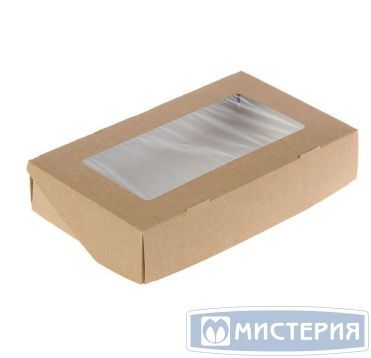 Контейнер 2500 мл, 260х260х40 мм, с окном, неразъемн.крышка, крафт-бел., карт., 150 шт/кор "OSQ" TaBox Pro РОССИЯ OSQ TABOX PRO 2500 K