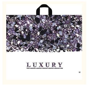 Пакет 550х700 мм, 90 мкм с петлев. ручками, диз. "Лакшери", ПВД, 150 шт/кор "Тикопластик" 25 шт/упак РОССИЯ н00067778