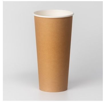 Стакан бумажный 500 мл 1 сл., d90 мм, крафт-бел., карт., 40 шт/упак 640 шт/кор РОССИЯ ГН.90.500.05