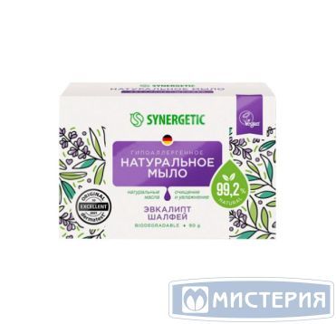 Мыло туалетное "Synergetic" Эвкалипт и шалфей, 90 г 24 шт/кор РОССИЯ 500100
