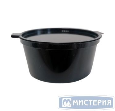 Соусник 50 мл, d62хh31 мм, неразъем. крышка, черн., ПП, 80 шт/упак "Перинт" 1 040 шт/кор РОССИЯ конт. соусн. 50 черн.