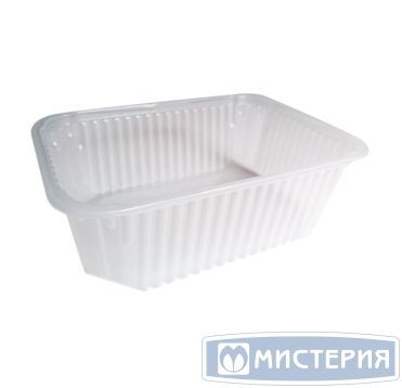 Контейнер 1000 мл 1-секц. 186х132х64 мм, серия 186, без крышки, прозр., ПП, 100 шт/упак "Clarity" 500 шт/кор РОССИЯ 186-1000 S