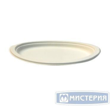 Тарелка овал., 197х262х20мм, т/усадка, сахарный тростник