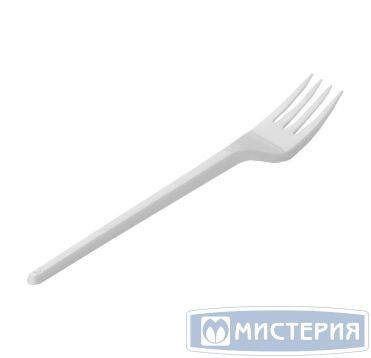 Вилка одноразовая 165 мм, бел., ПС, 100 шт/упак "МИСТЕРИЯ" 2 000 шт/кор РОССИЯ 140080