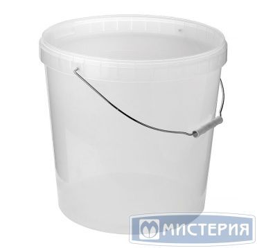 Ведро пищевое 20000 мл, d340хh334 мм, с ручкой, без крышки, прозр., ПП, 15 шт/кор "Альянсупак" 15 шт/упак БЕЛАРУСЬ ДB-20,0/340 oc