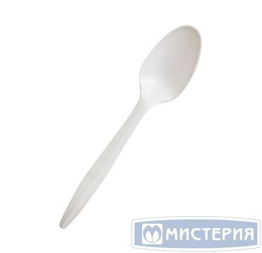 Ложка одноразовая 140 мм, бел., кукурузный крахмал, 50 шт/упак 1 000 шт/кор РОССИЯ 4037Б