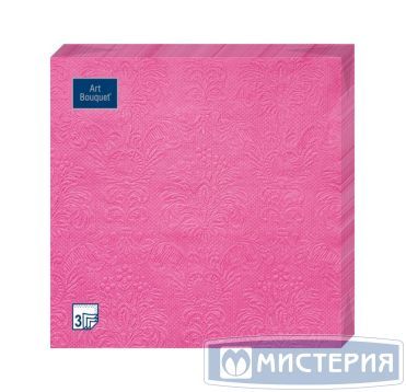 Салфетки 330х330 мм 3-сл., диз. "Малиновый Барокко", красн., бум., 16 шт/упак "Bouquet" 12 упак/кор РОССИЯ 57231