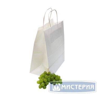 Пакет [240+140]х280 мм с круч. ручками, бел., бум., 300 шт/кор 300 шт/упак РОССИЯ 008-000004-002