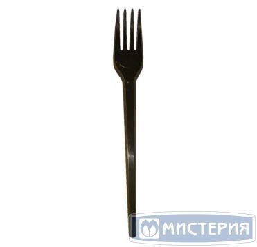 Вилка одноразовая 165 мм, черн., ПС, 100 шт/упак 2 000 шт/кор РОССИЯ 4002Ч