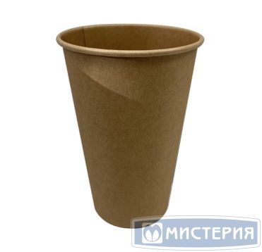 Стакан бумажный 350 мл 1 сл., d90 мм, крафт, карт., 50 шт/упак 1 000 шт/кор РОССИЯ Крафт-крафт
