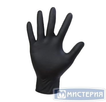 Перчатки нитриловые, р-р S, неопудрен., черн., 50 пар/упак 10 упак/кор КИТАЙ 500-204