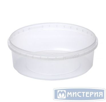 Контейнер для пресервов 1000 мл, d173хh62 мм, форма "Шайба", без контр. замка, без крышки, прозр., ПП, 200 шт/кор "Перинт" 200 шт/упак РОССИЯ 1000/173/К