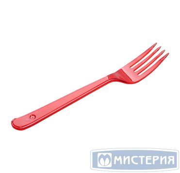Вилка одноразовая Кристалл 180 мм, красн., ПС, 50 шт/упак 2 500 шт/кор РОССИЯ 4009Кр