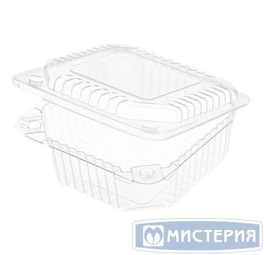 Упаковка для кондит. изделий 650 мл, 1-секц. 132х131х58[122х116х49] мм, неразъем.крышка, прозр., ОПС, 600 шт/кор "Комус" 600 шт/упак РОССИЯ РК-11 (М) (Т)
