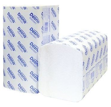 Полотенца бумажные для диспенсеров 230х230 мм 1-сл. V-сложен., бел., 200 лист/упак "Desna" Standart 15 упак/кор РОССИЯ 42058