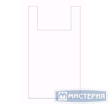 Пакет "Майка" [450+300]х750 мм 21 мкм, бел., ПНД, 50 шт/упак 14 упак/кор РОССИЯ МАЙ37568