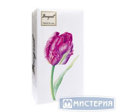 Салфетки 330х330 мм 2-сл., диз. "Прекрасный тюльпан", разноцв., бум., 20 шт/упак "Bouquet" 12 упак/кор РОССИЯ 25175