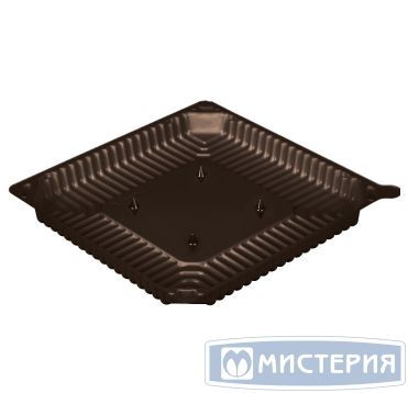 Упаковка для торта [дно] 235х235х23[211х211х18] мм, коричн., ПС, 270 шт/кор "Комус" 270 шт/упак РОССИЯ Т-214Д