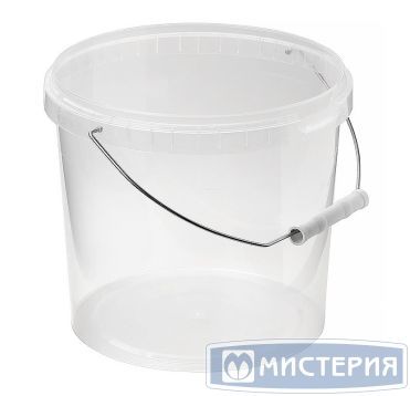 Ведро пищевое 5800 мл, d220хh203 мм, с ручкой, без крышки, прозр., ПП, 25 шт/кор "Альянсупак" 25 шт/упак БЕЛАРУСЬ ДВ-5,8/220 ОС