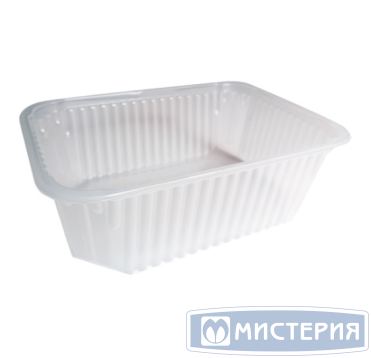 Контейнер 1500 мл 1-секц. 186х132х86 мм, серия 186, без крышки, прозр., ПП, 100 шт/упак "Clarity" 500 шт/кор РОССИЯ 186-1500 S