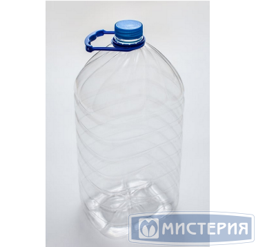 Бутылка ПЭТ 5000 мл, прозр., горло d38 мм, крышка и ручка в компл., 30 шт/кор 30 шт/упак РОССИЯ 5,00 BRC