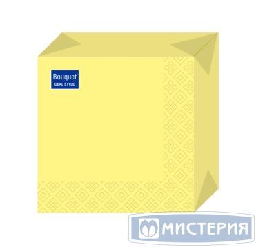 Салфетки 250х250 мм 2-сл., желт., бум., 50 шт/упак "Bouquet" 28 упак/кор РОССИЯ 57345