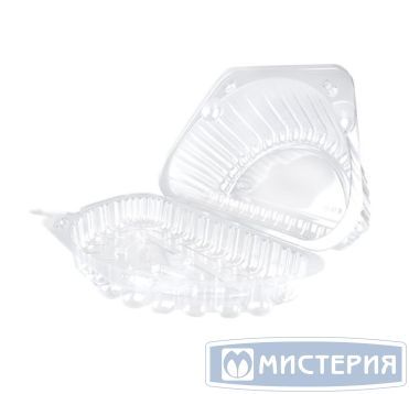 Упаковка для торта [неразъем.] полукруг 276х153х110[248х138,7х110] мм, прозр., ПС, 60 шт/кор 60 шт/упак РОССИЯ КР-52/2АВ