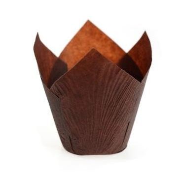 Форма для выпечки Тюльпан 50х80 мм, коричн., бум., 180 шт/упак 10 упак/кор РОССИЯ РТК1  TBR-80
