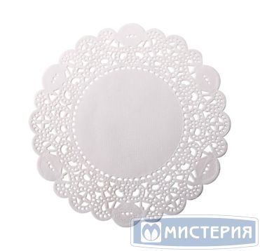 Салфетки сервировочные d 12см (внутр-7см), белые Бумага