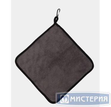 Салфетка из микрофибры 300х300 мм, с отв.для карабина, коричн., 1 шт/упак 165 шт/кор РОССИЯ