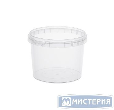 Контейнер для пресервов 700 мл, d122хh87 мм, форма "Банка", контр.замок, крышка в компл., прозр., ПП, 180 шт/кор 180 шт/упак РОССИЯ 1511КП