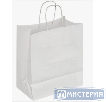 Пакет [320+200]х370 мм с круч. ручками, бел., бум., 200 шт/кор 200 шт/упак РОССИЯ КР-03-70-322037