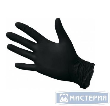 Перчатки нитриловые, р-р S, неопудрен., черн., 50 пар/упак 20 упак/кор КИТАЙ 1030505