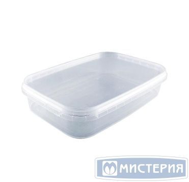 Контейнер для пресервов 500 мл, 184х125хh38 мм, форма "Шайба", контр.замок, без крышки, прозр., ПП, 150 шт/кор "Перинт" 150 шт/упак РОССИЯ 500/124/К