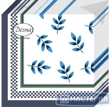 Салфетки 240х240 мм 1-сл., диз. "Классика", разноцв., бум., 40 шт/упак "Desna Design" 32 упак/кор РОССИЯ 57577