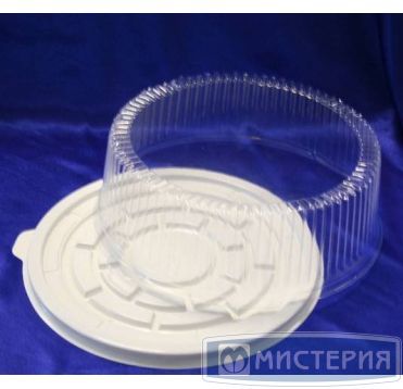 Упаковка для торта [крышка] d268хh111[d240хh100] мм, прозр., ОПС, 150 шт/кор "Комус" 150 шт/упак РОССИЯ Т-245/1К (Т)