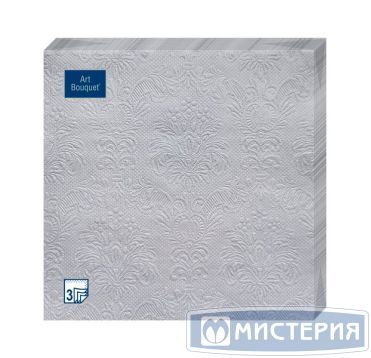 Салфетки 330х330 мм 3-сл., диз. "Цвет камня Барокко", сер., бум., 16 шт/упак "Bouquet" 12 упак/кор РОССИЯ 57254
