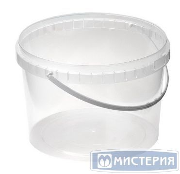 Ведро пищевое 3250 мл, d195хh142 мм, с ручкой, без крышки, бел., ПП, 45 шт/кор "Альянсупак" 45 шт/упак БЕЛАРУСЬ ДВ-3,25/195 БЕЛ