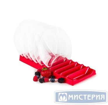 Менажница 100[50+20+20+10] мл 4-секц. d210хh20 мм, прозр., ПП, 720 шт/кор "Kado-Prim" 720 шт/упак РОССИЯ КД-404